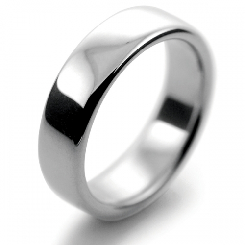 Slight or Soft Court Very Heavy -  6mm Platinum Wedding Ring 